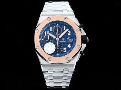 HBF Factory AP Royal Oak Series:26238: Rose Gold Steel Case Watch